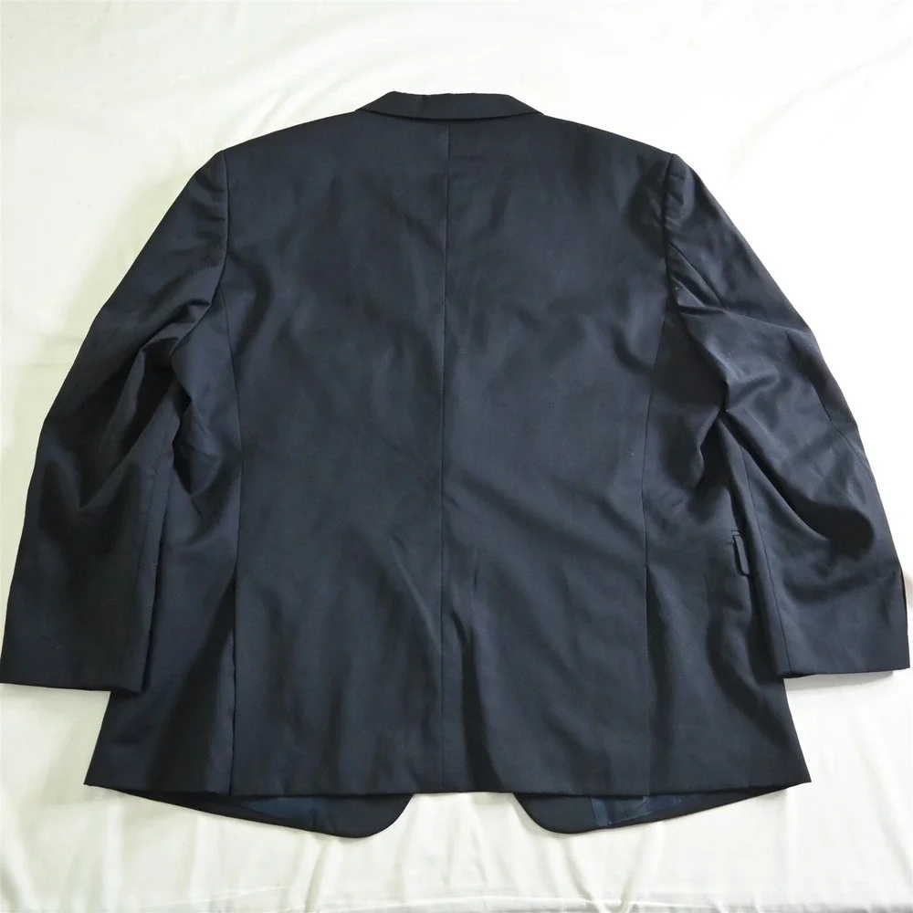 Pronto Uomo 52R Navy Blue 100%‎ Wool Blazer Suit Jacket Sport Coat